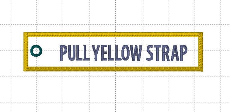 Blank Rectangle Bag Tag, Embroidery Design (Digital Download)