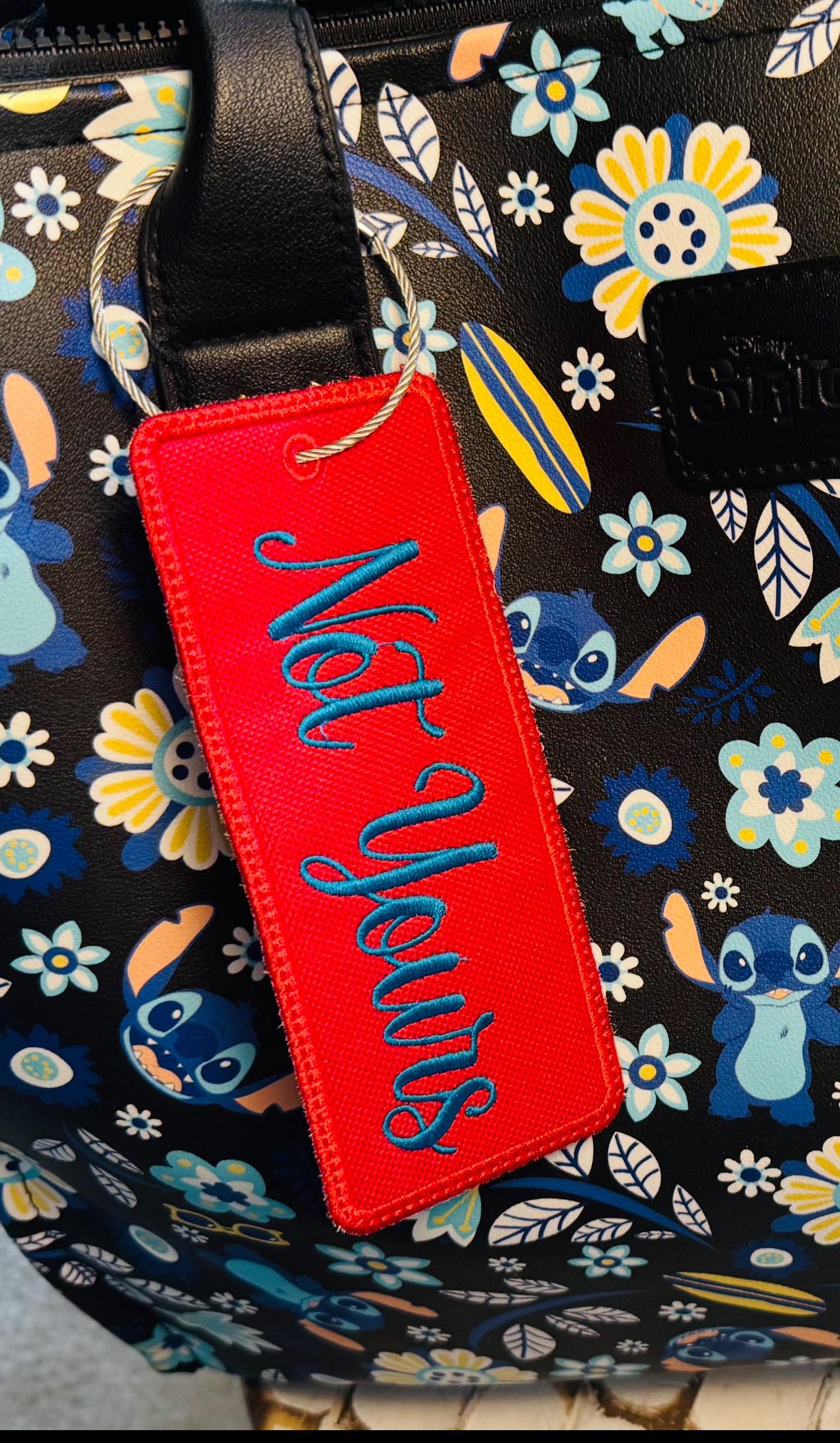 Blank Rectangle Bag Tag, Embroidery Design (Digital Download)