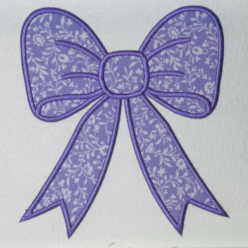 Bow Satin Stitch Embroidery Design