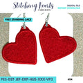 Heart FSL Earrings, Free Standing Lace Heart Charms