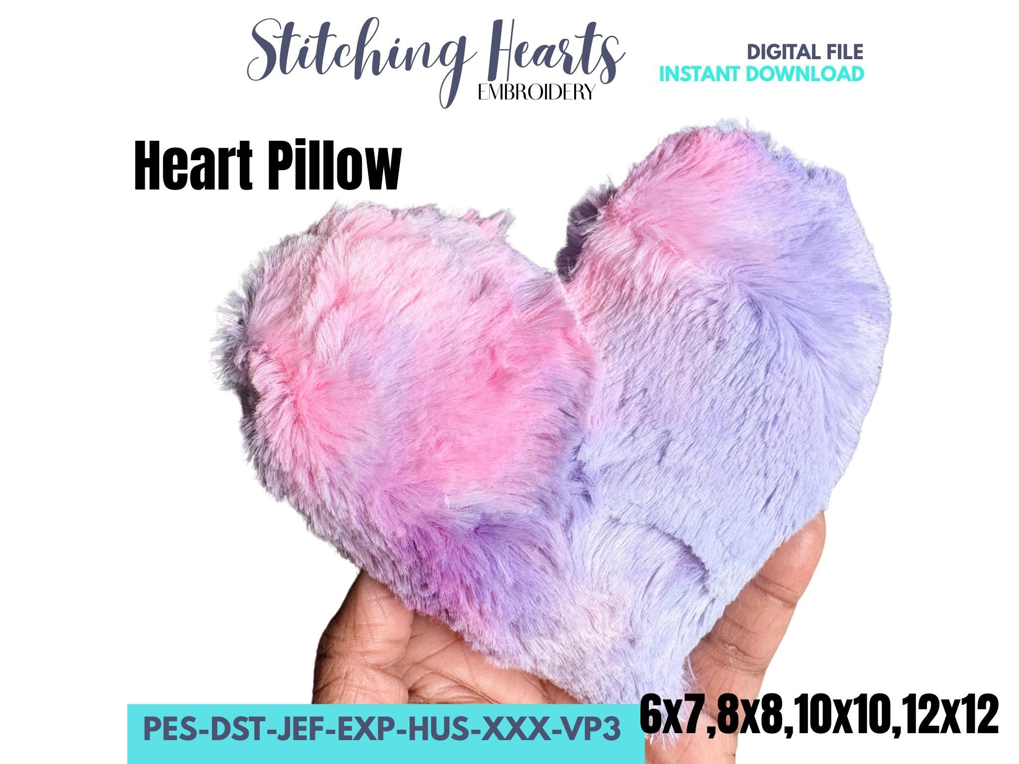 Heart Pillow, In The Hoop Fluffy Heart