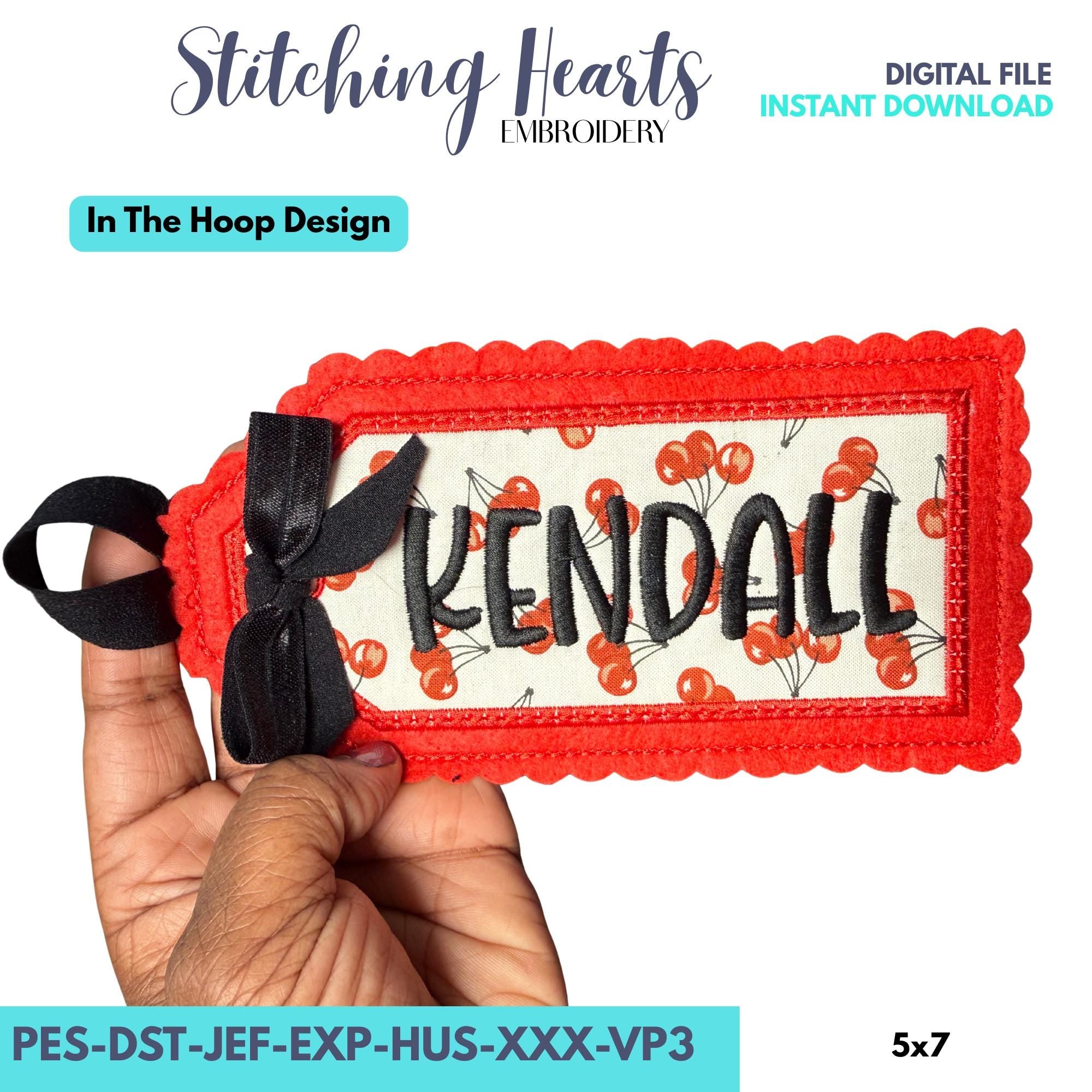 ITH Felt Tag, Gift Tag Embroidery Design