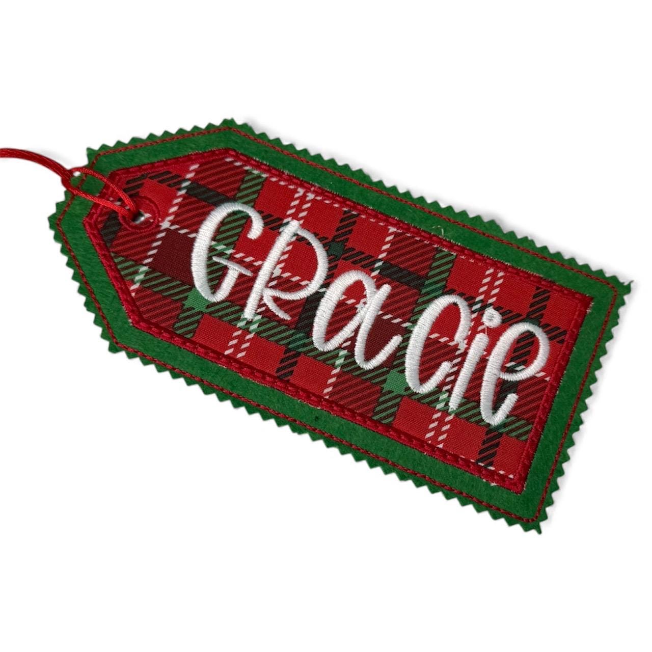 ITH Felt Tag, Gift Tag Embroidery Design