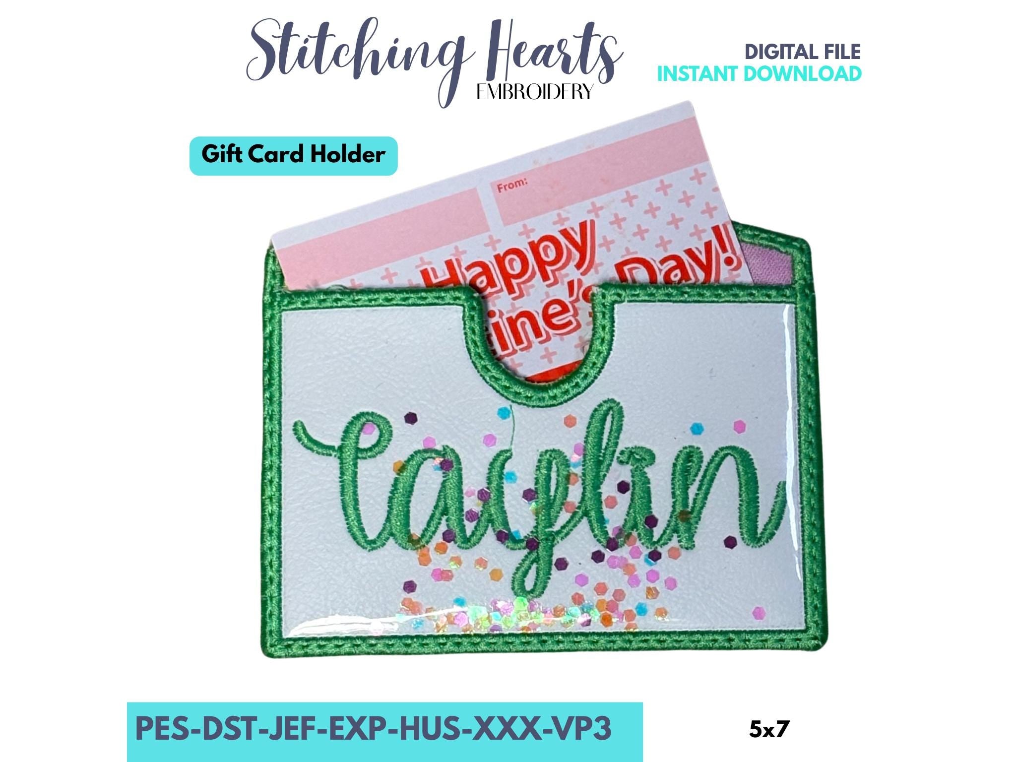 ITH Gift Card Holder Embroidery Pattern (4x3 inches)