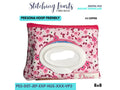 In-the-Hoop Baby Wipes Holder #3 Zipper Digital Design | 8x8 Machine Embroidery Pattern,  Flushable Wipes Holder