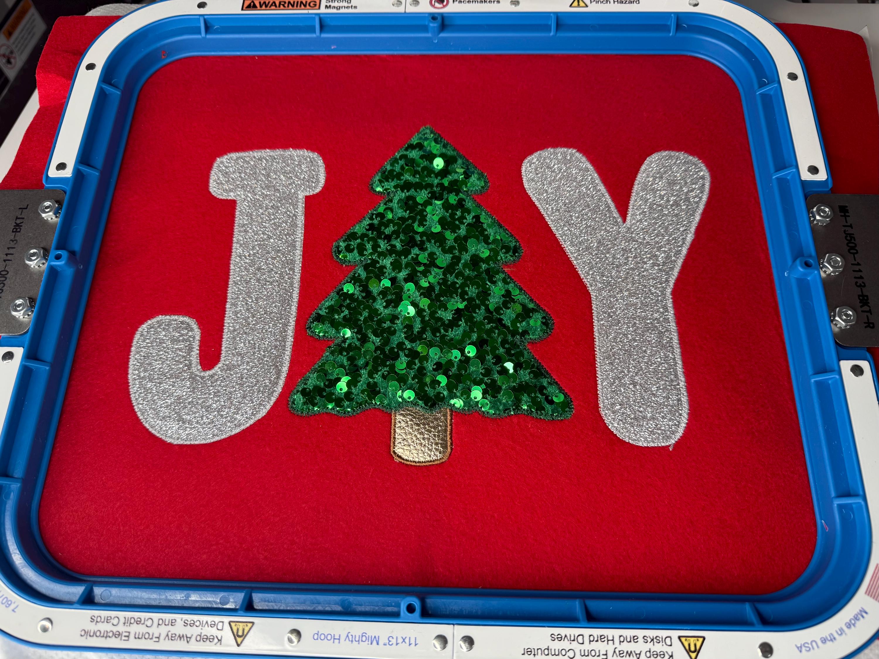 Joy Applique Design, Sequins Applique Design