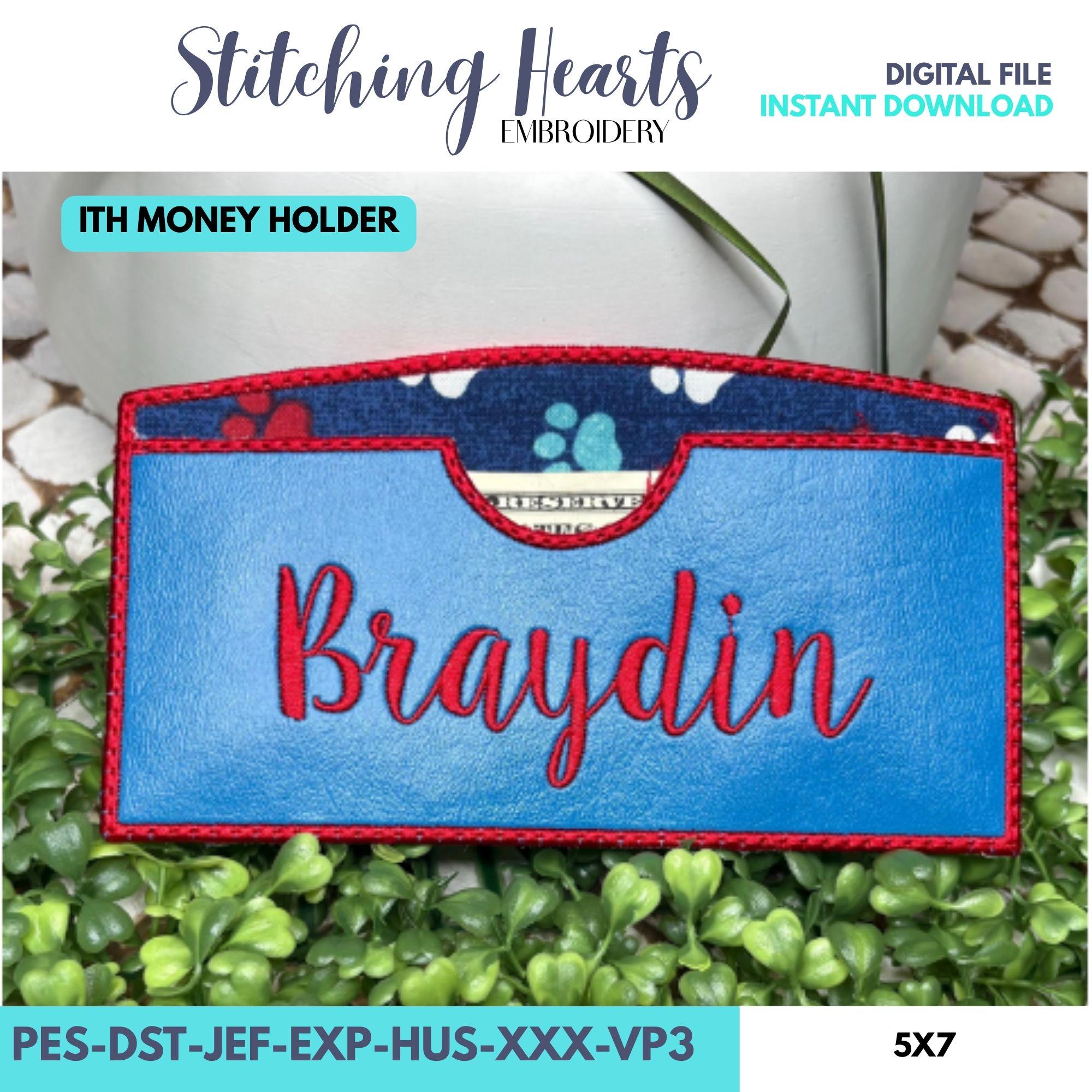 Money Holder, Cash Gift Holder, Machine Embroidery Pattern