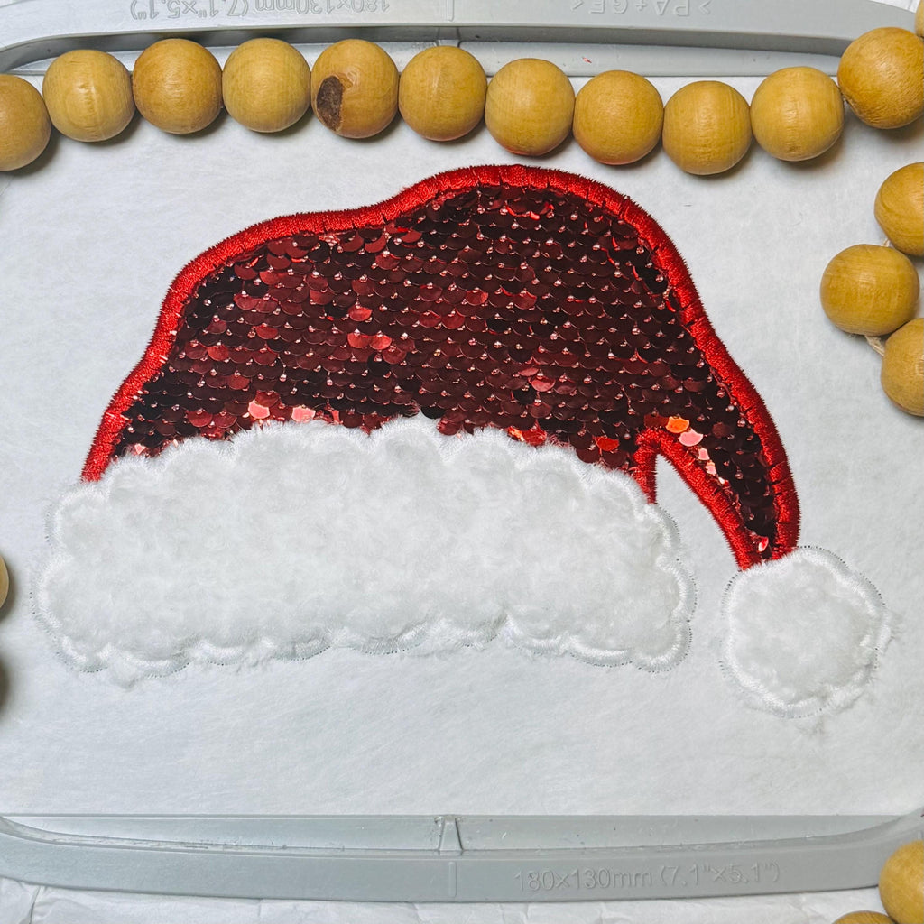 Santa Hat Satin Stitch Embroidery Design
