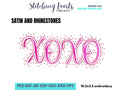 XOXO Satin Embroidery Design __etsy:7666719884