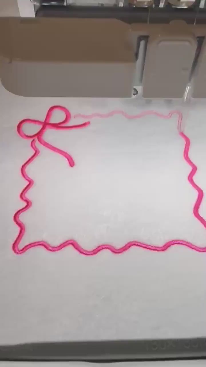 Satin Bow Frame| Wavy Frame and Bow