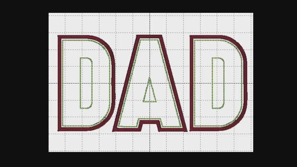 DAD Applique Embroidery Design, Patriotic Reverse Applique (Digital Download)