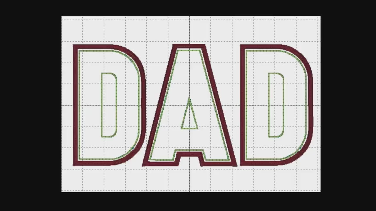 DAD Applique Embroidery Design, Patriotic Reverse Applique (Digital Download)